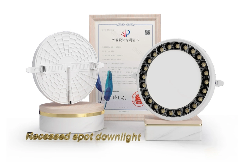 Born of (2）Recessed anti-glare LED spot downlight with official design patent certificate for commercial indoor lighting