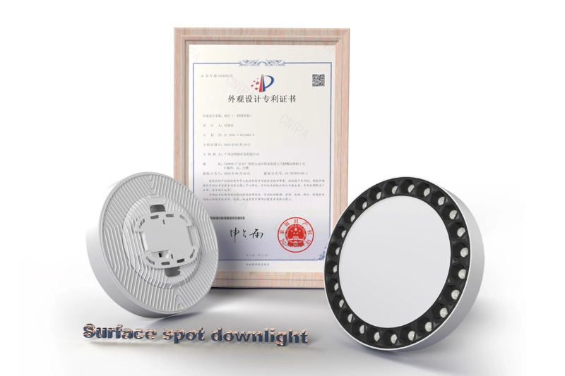 Born of Market Demand (4)KEOU surface spot downlight with official design patent for commercial indoor lighting