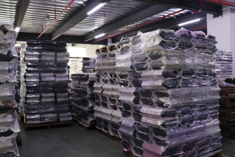 Warehouse Floor(3)Mass wrapped LED lamp components stored in KEOU factory warehouse
